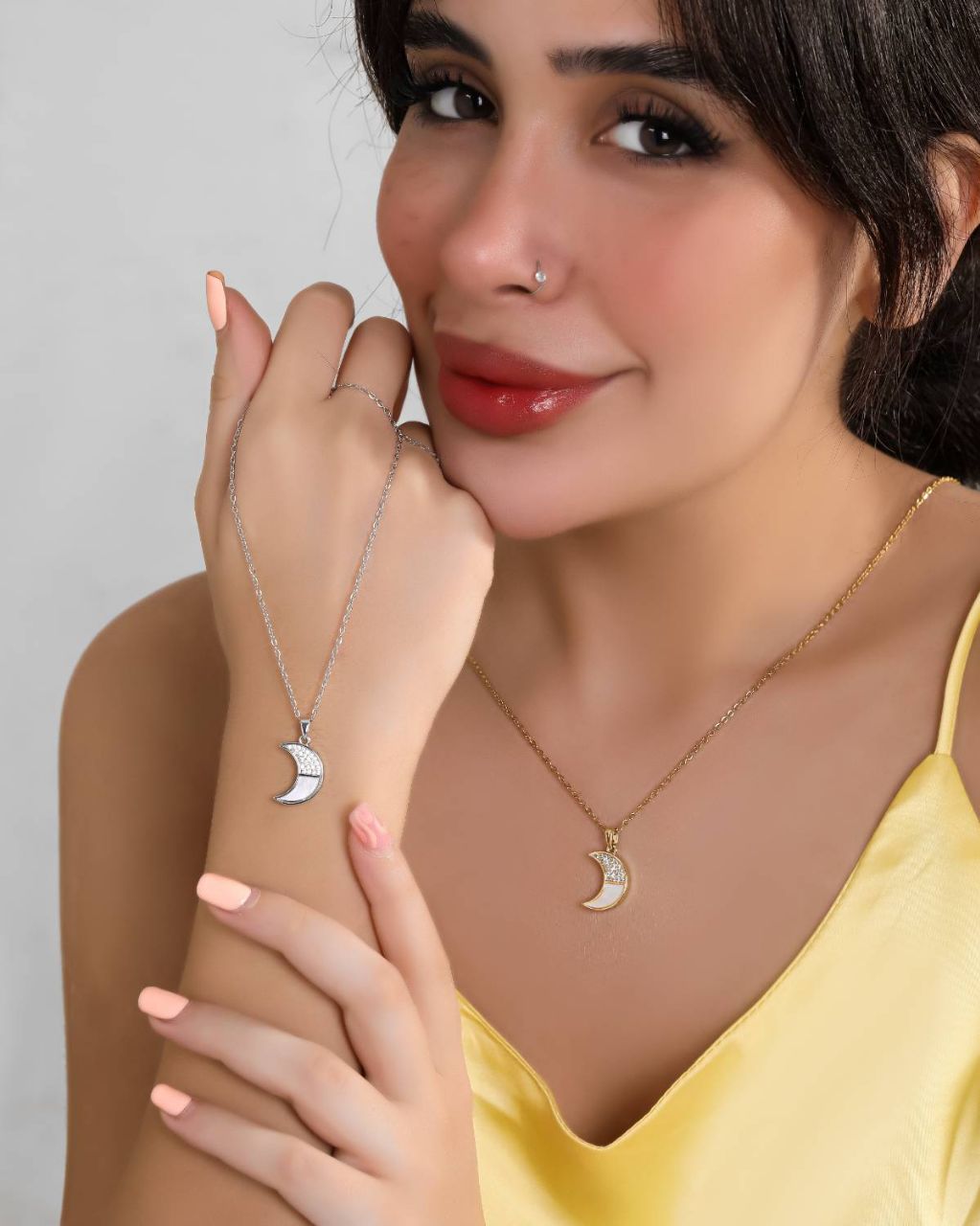 💎 گردنبند💎 ✅ زنجیر استیل ✅ پلاک جواهری ✅ کیفیت عالی ✅